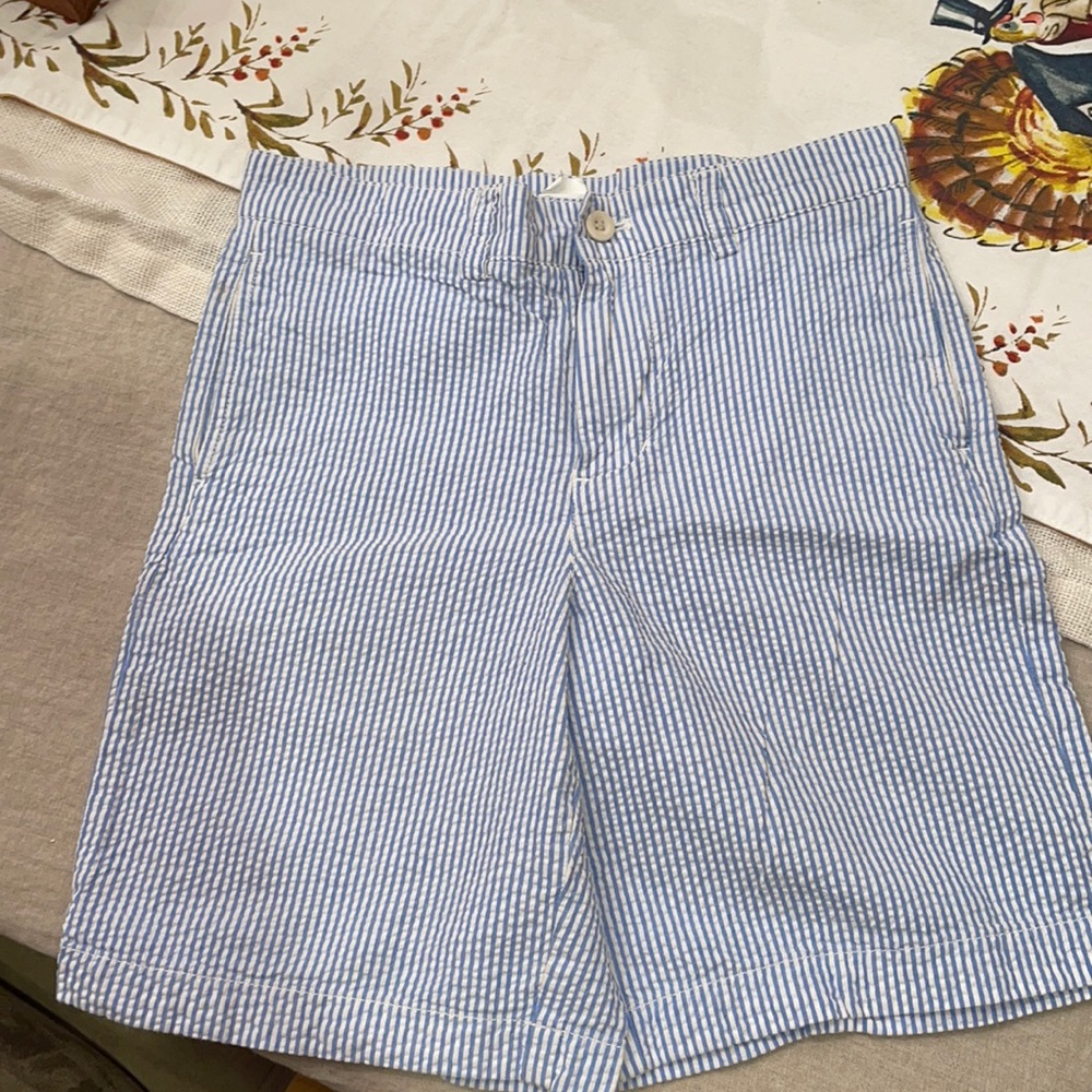 Vineyard Vines club shorts blue seersucker size 10
